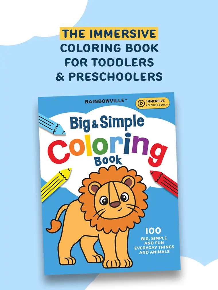 The Immersive Coloring Book for Toddlers & Preschoolers — Rainbowville Big & Simple Coloring Book